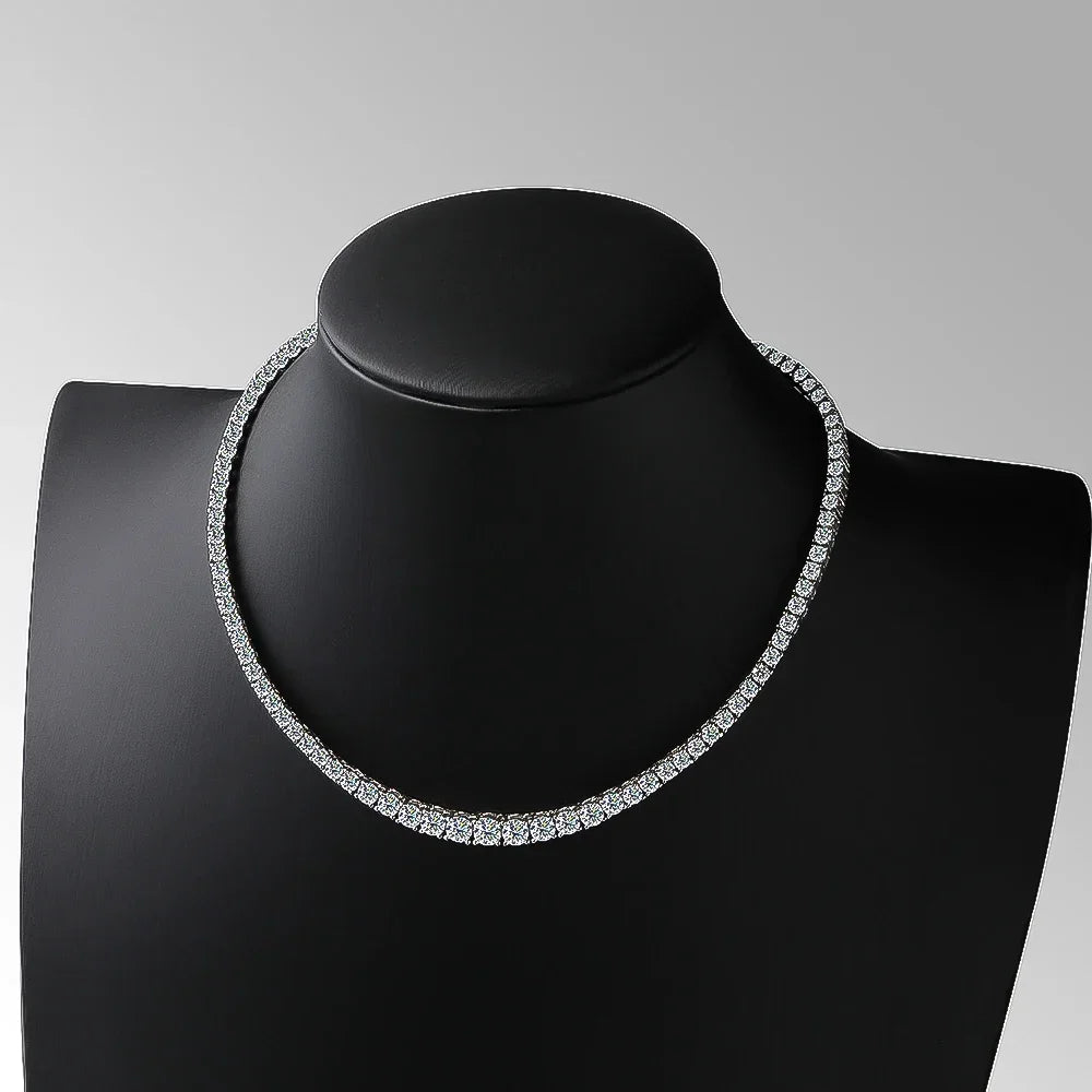 3-5mm Size Gradient Diamond Necklaces with Certificate